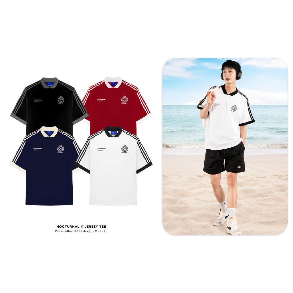 เสื้อยืดผ้าฝ้าย 100% สำหรับผู้ชายและผู้หญิง NOCTURNAL Jersey Tee