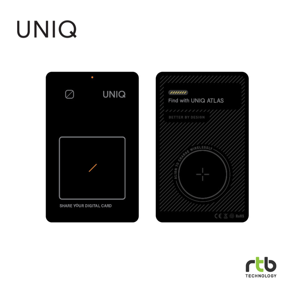 UNIQ Atlas อุปกรณ์ติดตามสิ่งของพร้อมนามบัตรดิจิทัลในตัว (NFC Card Tracker with Integrated Digital Name Card)