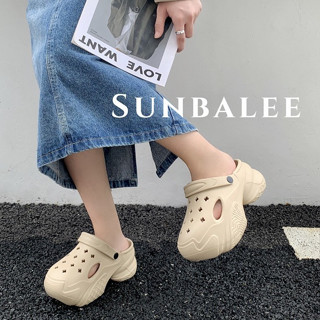 รองเท้าSUNBALEE หัวโตส้นตึก สูง 10cm รุ่นSUN0830 น้ำหนักเบา …