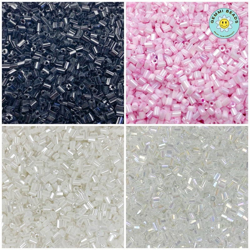 ลูกปัดปล้องสั้น 2 มิล ลูกปัดปักผ้า 15 กรัม 10 บาท
