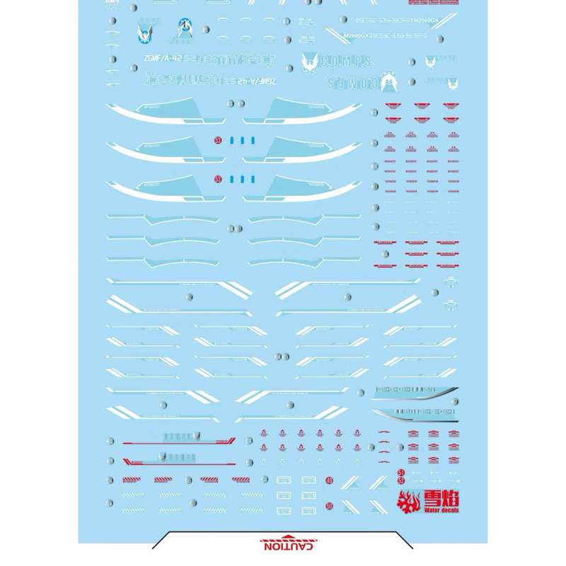 Snow Flame Water Decal HG 1/144 Destiny Spec II Ver.MR