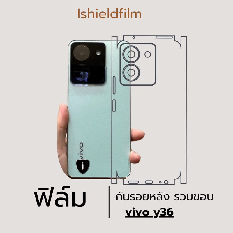 vivo y36 ฟิล์มหลัง,ฟิล์มกันรอยขอบข้าง ของแท้ 100% ป้องกันทุกรอยขีดข่วน