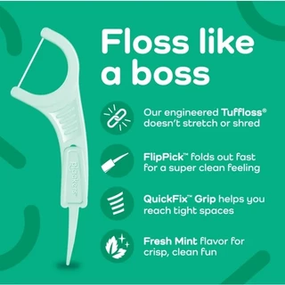 ไหมขัดฟันแบบมีด้ามจับ Plackers Flosser Micro Mint 36 ชิ้น