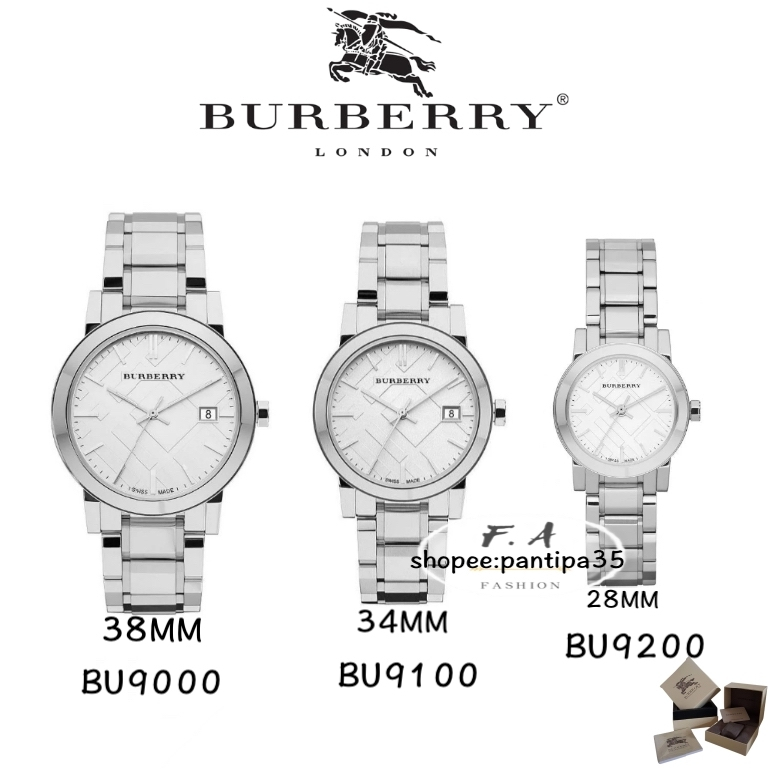 F.A Burberry นาฬิกาข้อมือผู้หญิงค่ะ แบรนด์เนม ของแท้ รุ่น BU9000.38MM BU9100.34MM BU9200.28MM แบรนด์