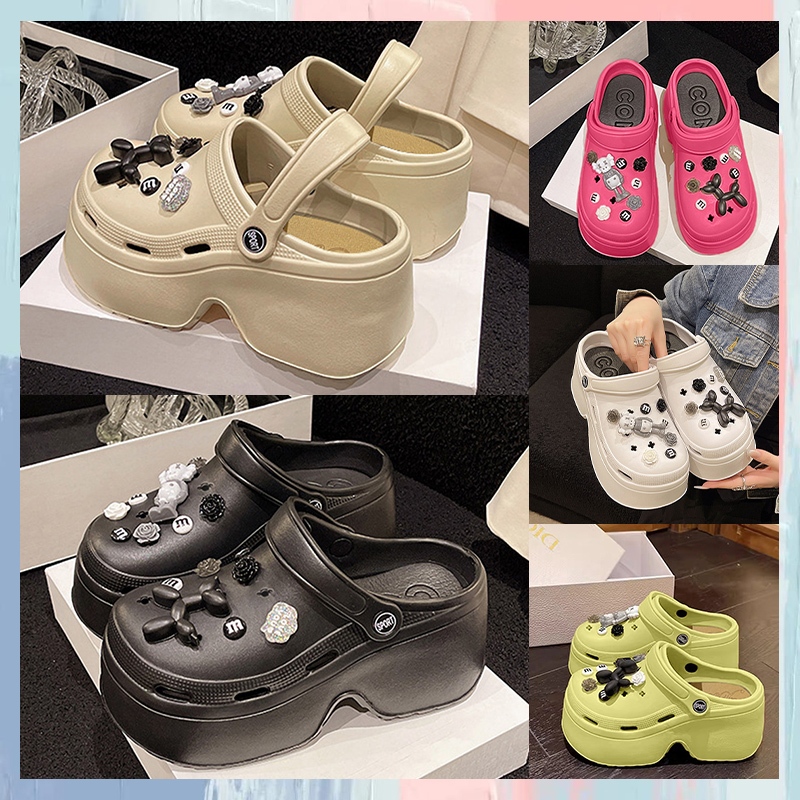 Swayy พร้อมส่ง รองเท้าแตะแฟชั่นแบบสวม พื้นสูง พร้อมสายรัดส้น เบา ใส่สบาย เลือกได้ 5 สี พร้อมเซ็ทตัวติดให้ด้วย สวยมากค่าา