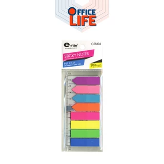 E-filee-file (อี-ไฟล์) อินเด็กซ์โน๊ต Sticky Notes ฟิล์มอินเด็กซ์ ดัชนีคั่นหน้า รุ่น CSN03/CSN04/CSN05/CSN16 (จำนวน 1 แพ็