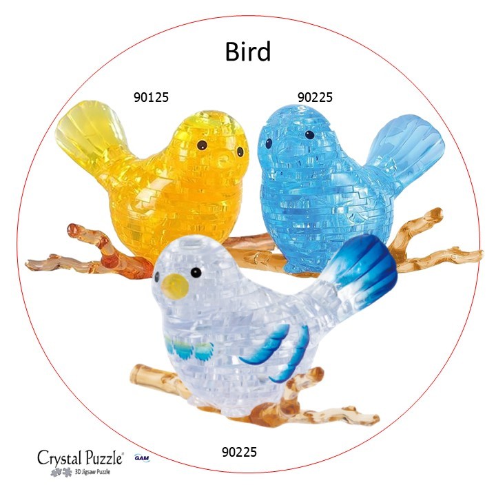 3D Crystal Puzzle ของเล่นตัวต่อสามมิติ Bird นก ของแท้100% ดีไซน์จากญี่ปุ่น สินค้าพร้อมส่ง