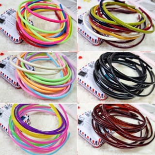 K...คาดผมพลาสติก กลม 12 ชิ้น (ราคาส่ง)