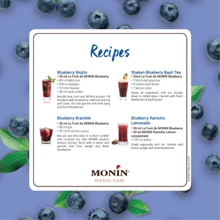 MONIN Blueberry Fruit Mix บลุเบอร์รี่ฟรุ๊ตมิกซ์ 1L.