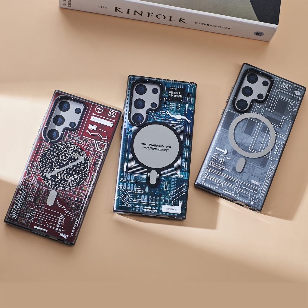 เคส S24Ultra / S23Ultra Case Mag ลายแผงวงจรไฟฟ้า ชาร์จแม่เหล็ก กันกระแทก กันกล้อง (THพร้อมส่ง)