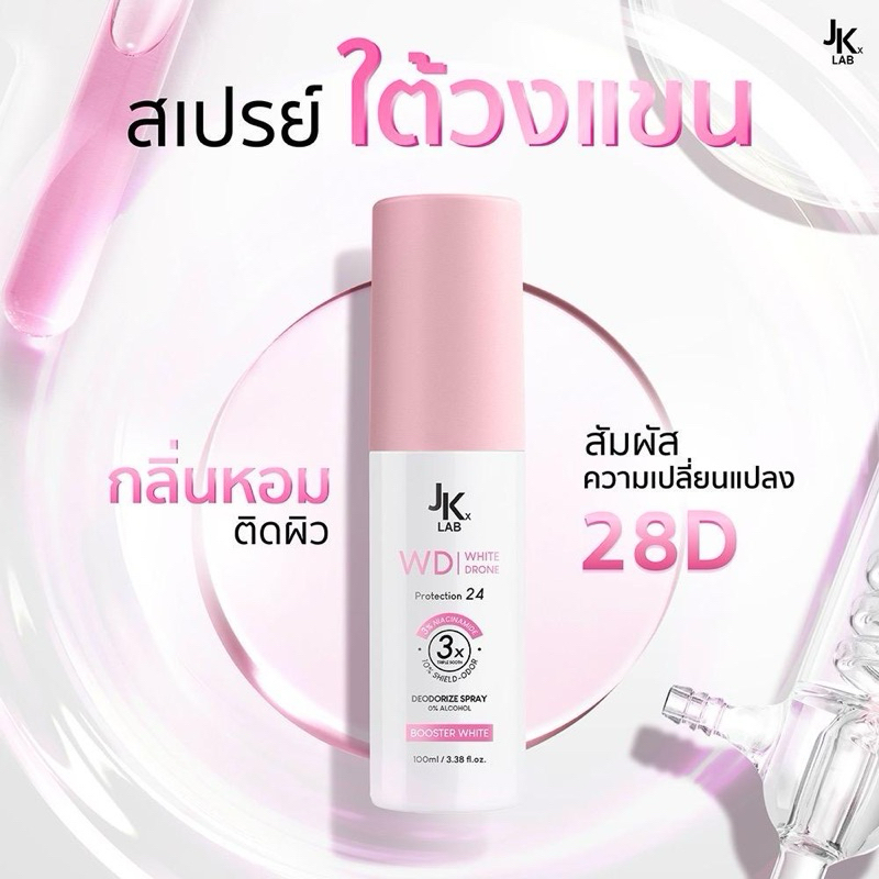 (ล้างสต๊อค ขาดทุน!) JKxLAB WD White Drone Deodorant Spray 100 ml บอกลาใต้วงแขนคล้ำสะสมจากการถอน โกน