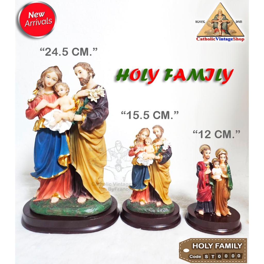 รูปปั้นครอบครัวศักดิ์สิทธิ์ Holy Family พระเยซู คาทอลิก Catholic Jesus Statue Figurine#ST0057-58-278