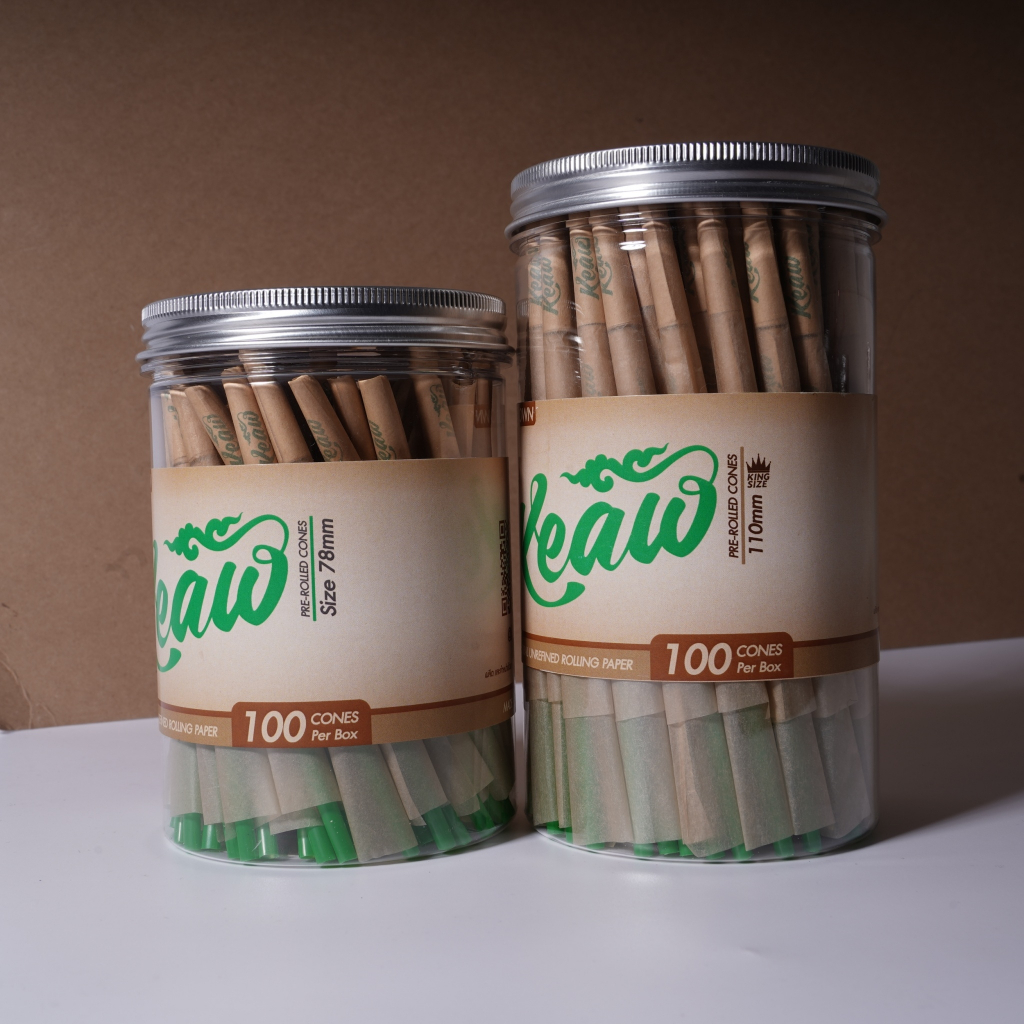 [ แถมฟรีกรวย+ไม้ ]กระดาษโรลพันสำเร็จ กระดาษโรลพร้อมกรอง โรลสำเร็จ pre rolled cone natural100% กระดาษบาง