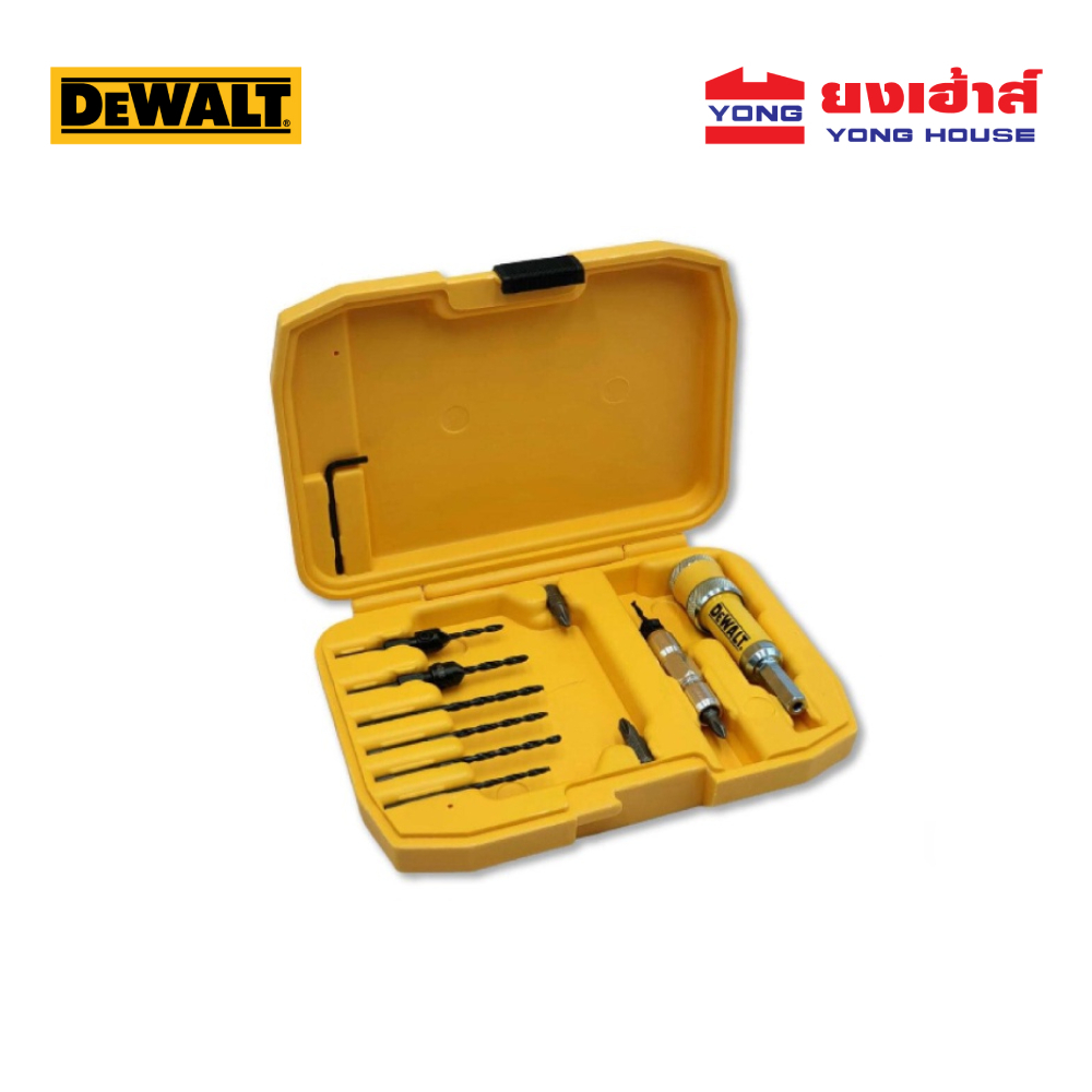 DEWALT ชุดดอกไขควงและดอกสว่านเจาะนำ 12 ชิ้น รุ่น DW2735 DW2735P