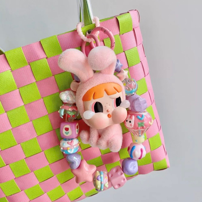 พร้อมส่ง พวงกุญแจ CRYBABY Blind Box Hand-Painted Beads Keychain