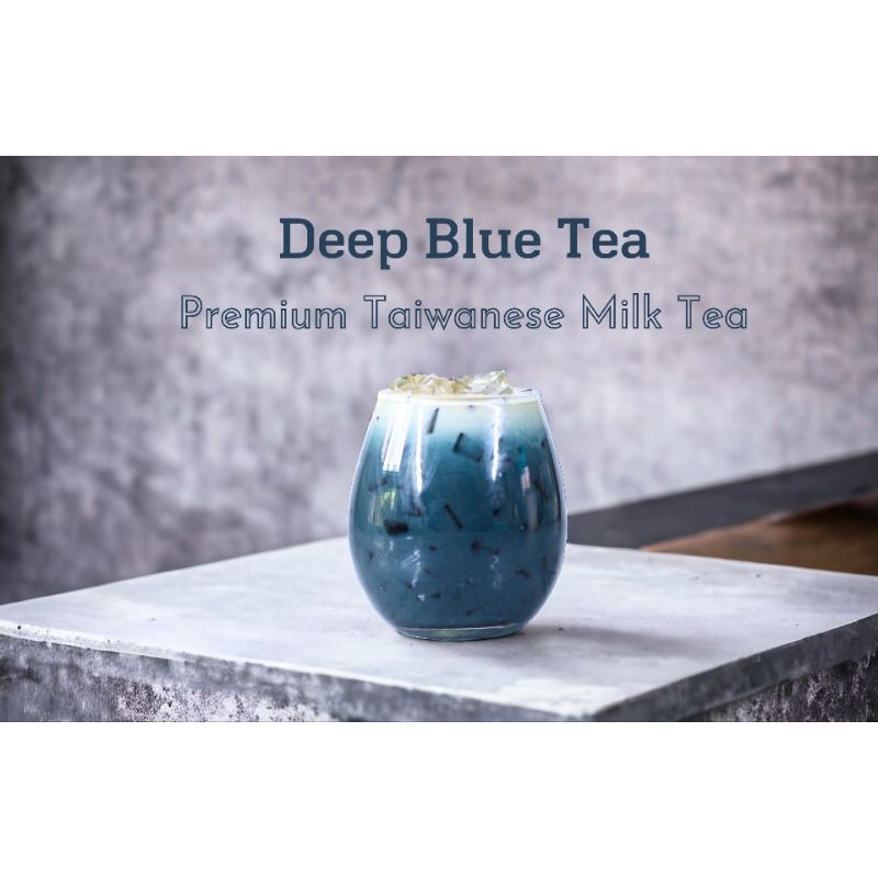 เฉพาะใบชา Deep Blue Tea ชาไต้หวัน Premium สีน้ำเงินธรรมชาติ จากเบอร์รี่สกัด และเก๋ากี้ (ไม่ใส่สี) ขน