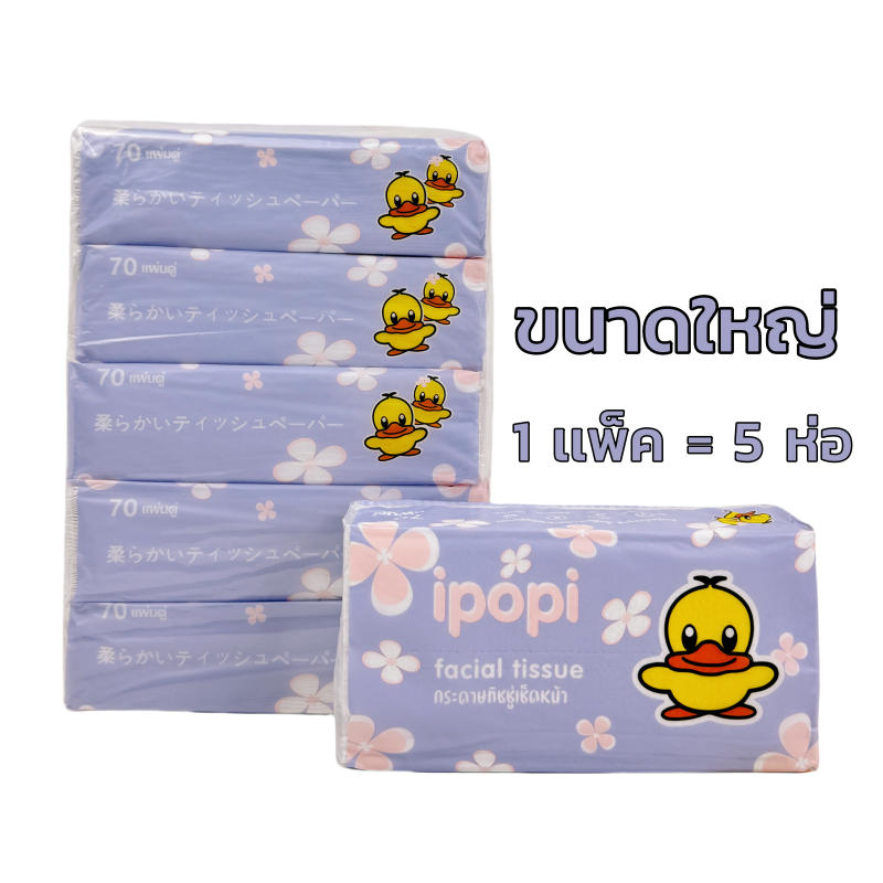 #TH94 กระดาษเช็คหน้า Tissue 1แพ็ค(5ห่อ) ขนาดใหญ่ ทิชชู่หมี ทิชชู่กระต่าย Pocket tissue ทิชชู่พกพา 10ห่อ/แพ็ค ห่อเล็ก