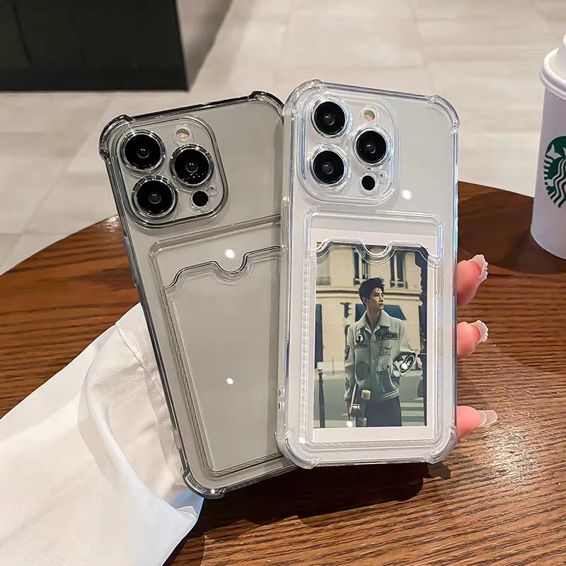 เคสใส ใส่บัตร สำหรับรุ่น 6 7 6splus 7plus x xr xsmax 11 11promax 12 12promax 13 pro max 14 Pro max 1 5Pro max 16 Pro max