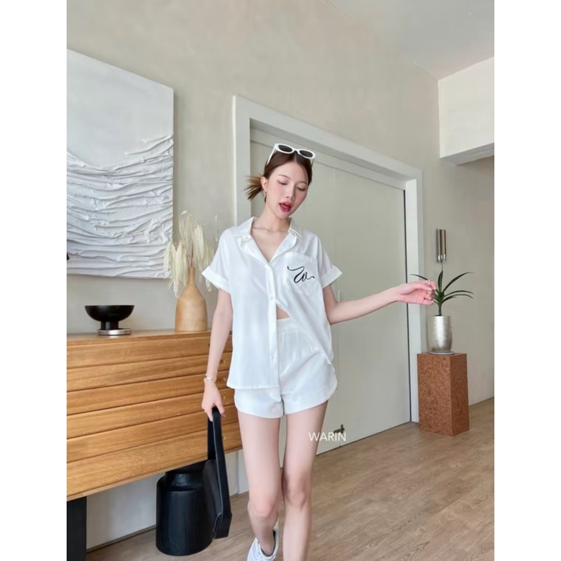 เชิ้ตแขนพับไหมอิตาลีปักW WARIN WR-12 - รูปที่ 2