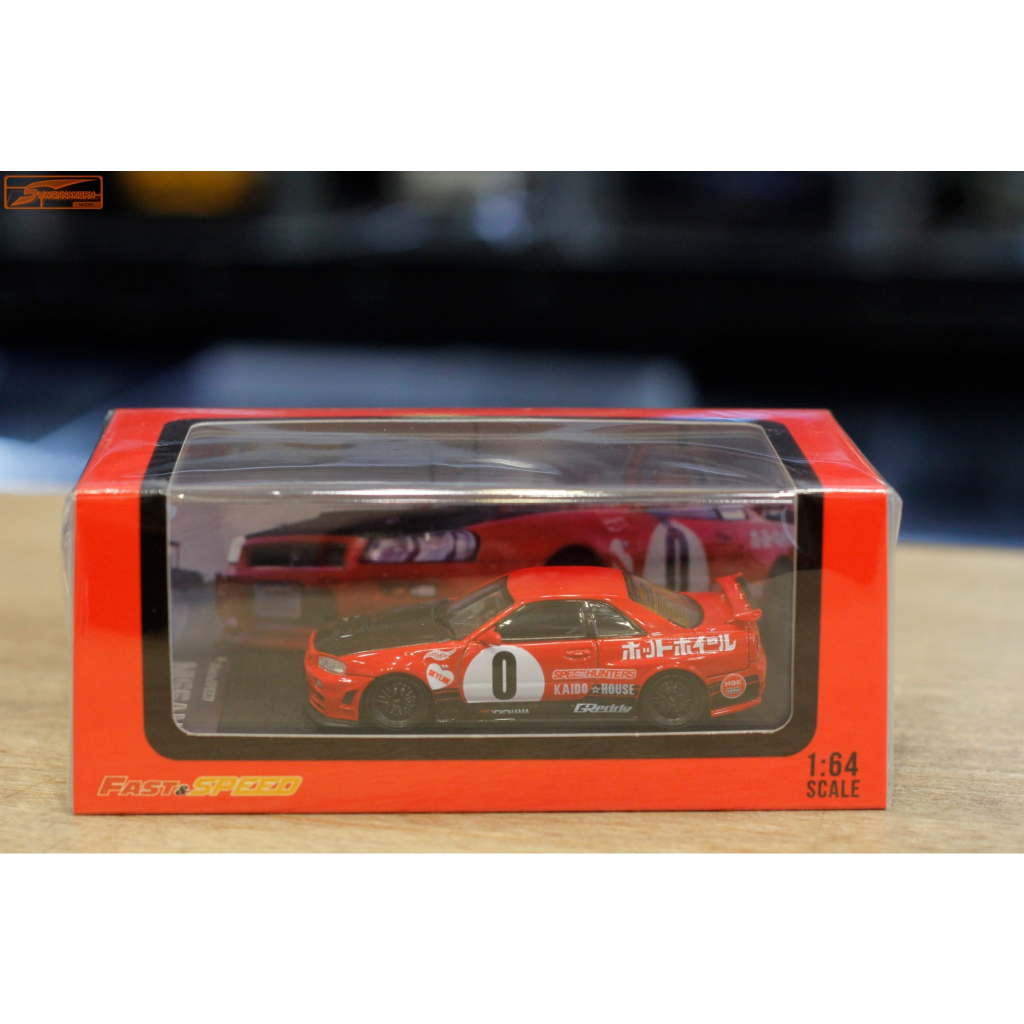 Fast&Speed 1/64 Nissan GT-R R34 F&F Red Zero