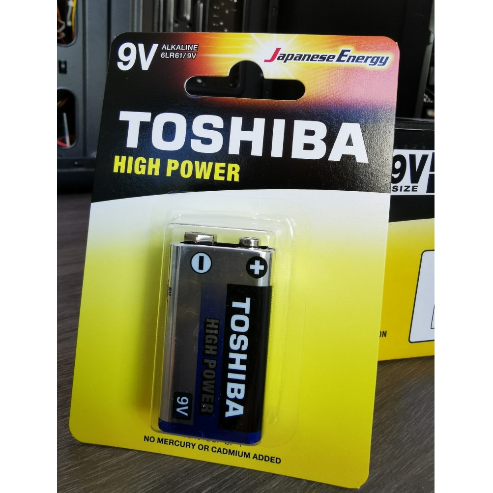 TOSHIBA 9V 1 ก้อน Battery โตชิบา ถ่านเหลี่ยม อัลคาไลน์ ถ่าน alkaline (6LR61GCP)