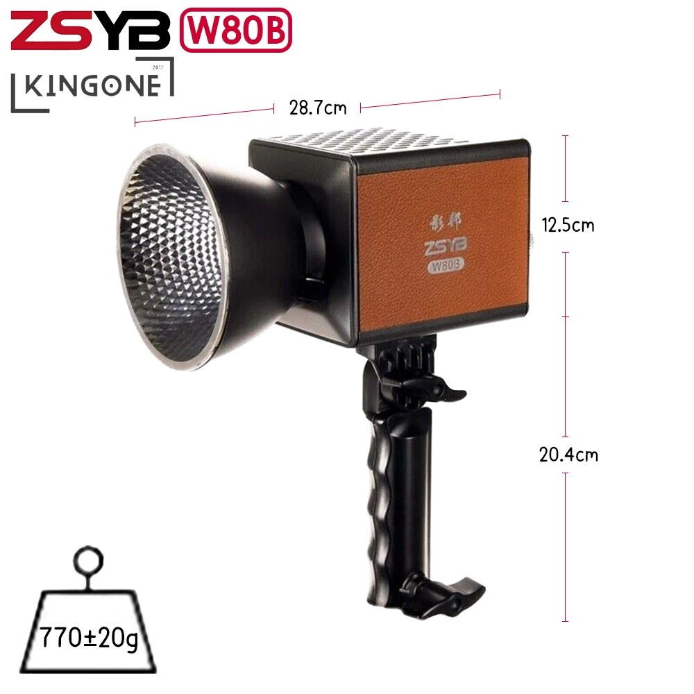 ZSYB 80w Rechargeable Bi-Color COB Light รุ่น W80B  ไฟสตูดิโอ ไร้สาย ใช้งานได้ทั้ง2แบบ