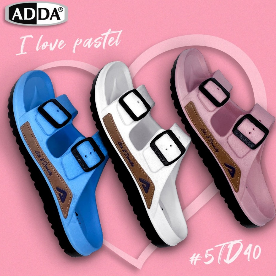 ADDA 2 Density  รุ่น 5TD40 รองเท้าแตะไฟล่อน แบบสวม รุ่นขายดี พื้นเบาใส่สบาย ของแท้ 100% พร้อมส่งด่วน