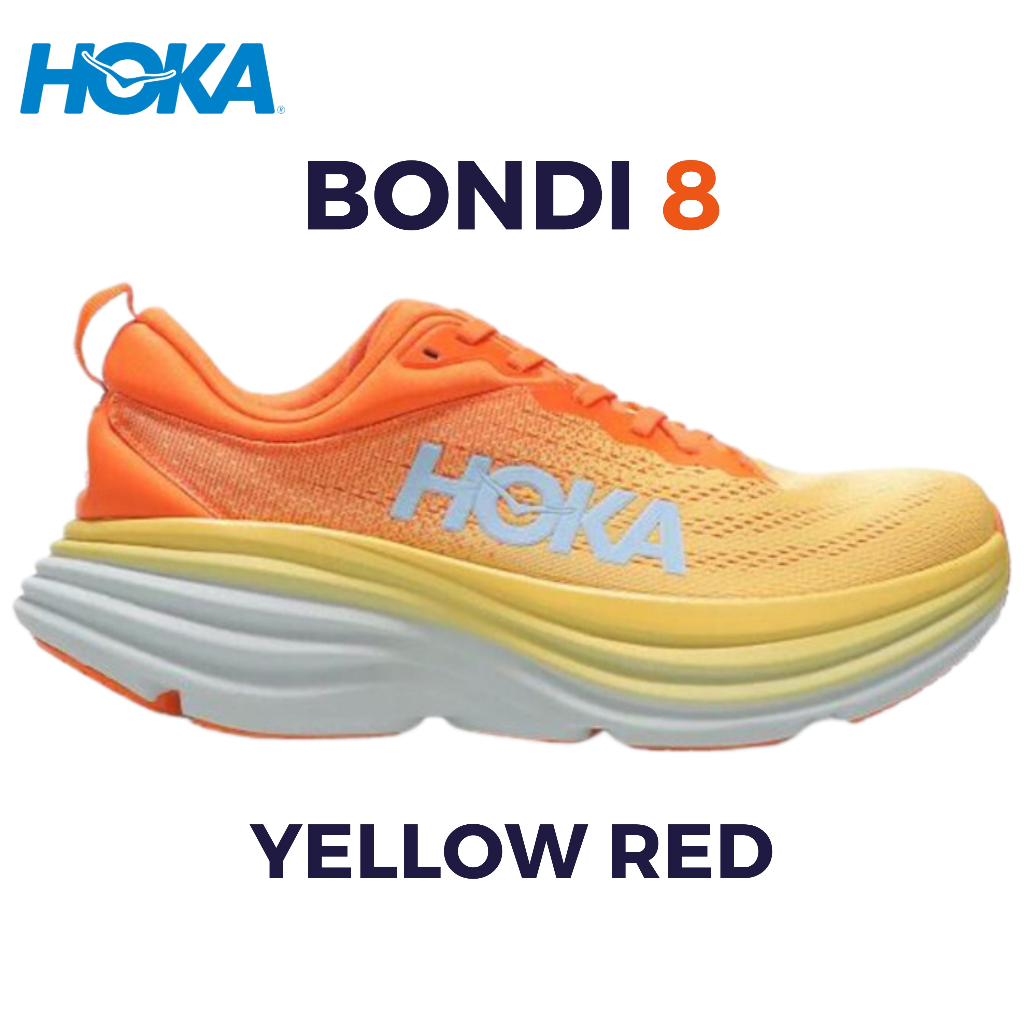 รองเท้าวิ่ง Hoka Bondi 8 YellowRed