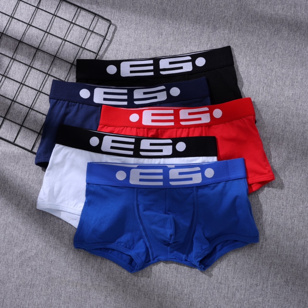ขายดี กางเกงในชาย ES collection ทรงTrunk ผ้าcotton ผ้าดีใส่สบายมาก