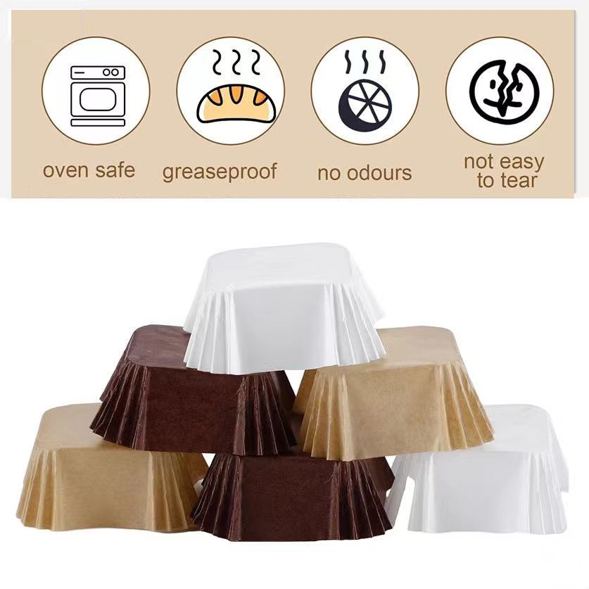 ถ้วยบราวน์นี่ ถ้วยคัพเค้ก 4.5*4.5cm กระทงบราวนี่สี่เหลี่ยม ถ้วยขนมเปี๊ยะลาวา บราวนี่ ถ้วยกระดาษอบขนม 200ใบ FD Package - รูปที่ 3