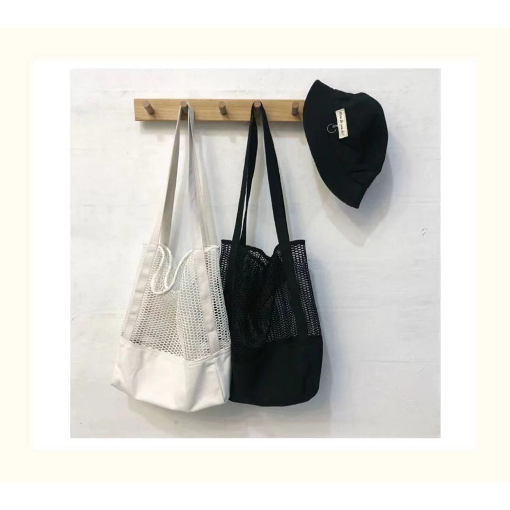 【พร้อมส่ง-ราคารดี】กระเป๋าสะพายข้างตาข่าย ส่งที่ไทยใส่เที่ยวใต้