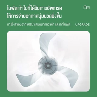 Bear พัดลมตั้งโต๊ะ 16 นิ้ว พัดลมตั้งพื้น พัดลม เสียงเงียบ ใบพัดสีใส พัดลมสไลด์ ปรับระดับแรงลมได้【3】พัดลมติดตั้งโต๊ะ