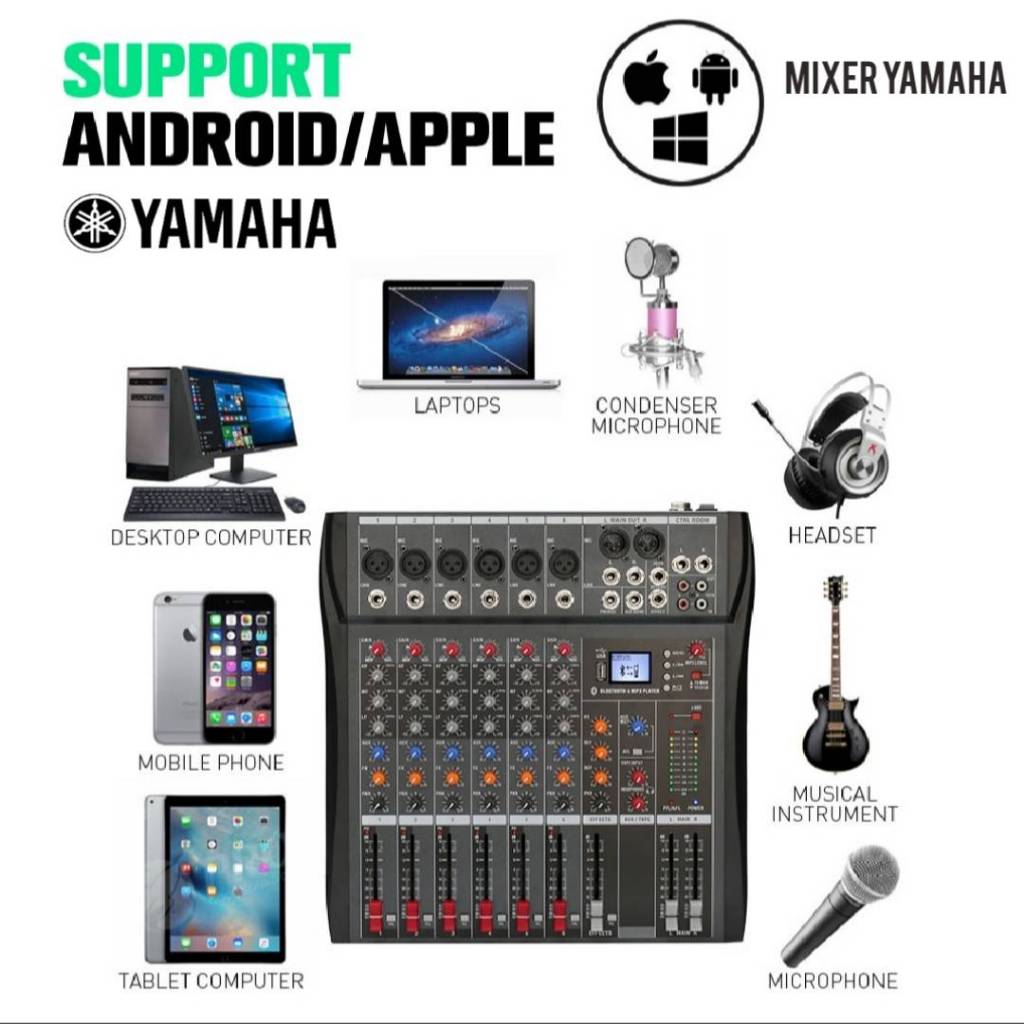 YAMAHA MIXER แท้100% มิกเซอร์มืออาชีพ  ● 6ช่องสัญญาณ ● 8ช่องสัญญาณ ● 12ช่องสัญญาณ พร้อมเอฟเฟกต์ DSP, รีเวิร์บเอฟเฟกต์ Bl