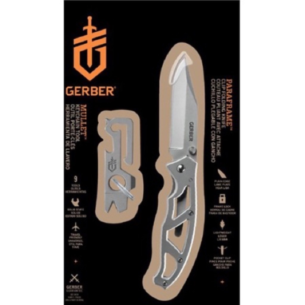 GERBER มีดและอุปกรณ์ตั้งแคมป์ PARAFRAME I + MULLET