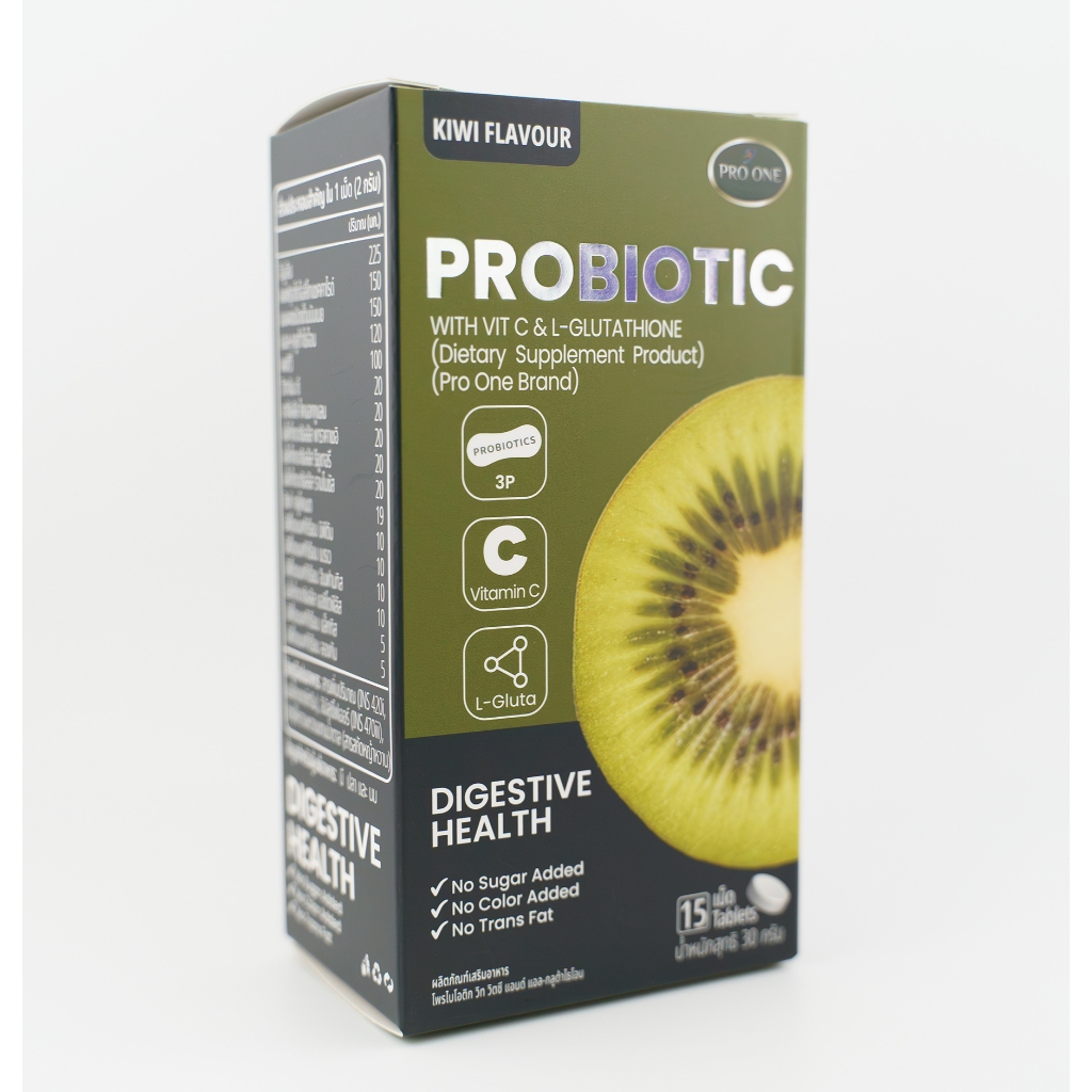 Pro One PROBIOTIC WITH VIT C & L-GLUTATHIONE KIWI FLAVOR