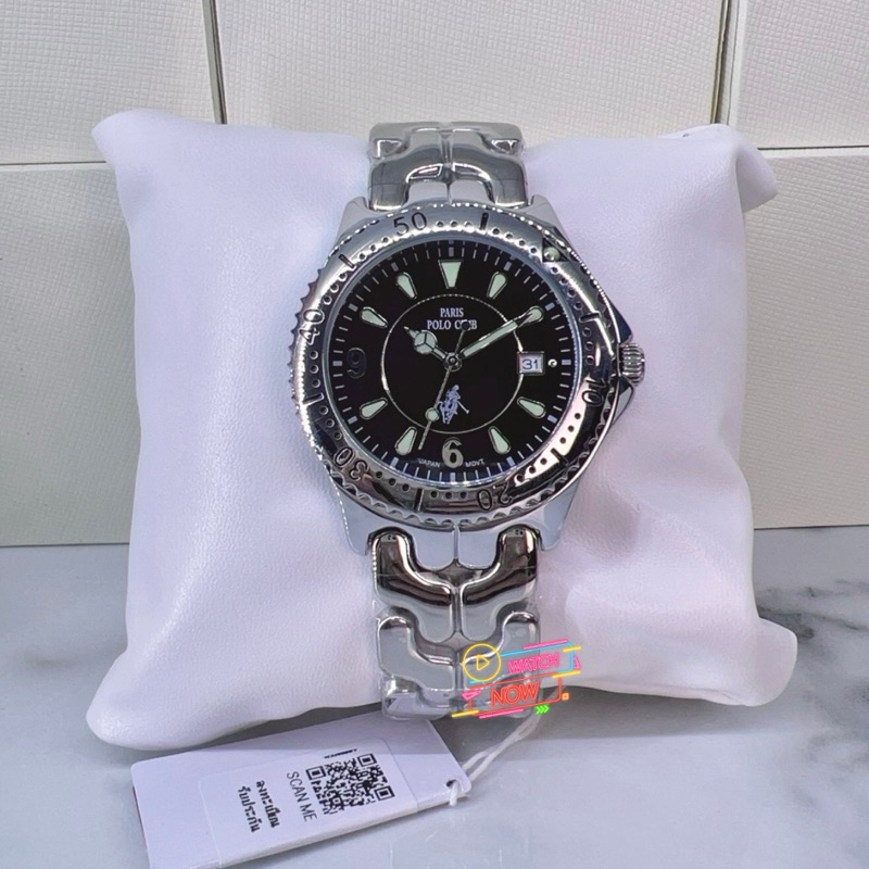 [ของแท้ ]นาฬิกาข้อมือ Paris Polo Club หน้าปัด 38 mm รุ่น PPC-DD05 สวย ใส่แล้วดูแพง