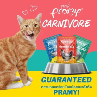 [12 ซอง] Pramy Carnivore พรามี่ คานิวอร์ อาหารแมวอายุ 2 เดือนขึ้นไป ขนาด 70g
