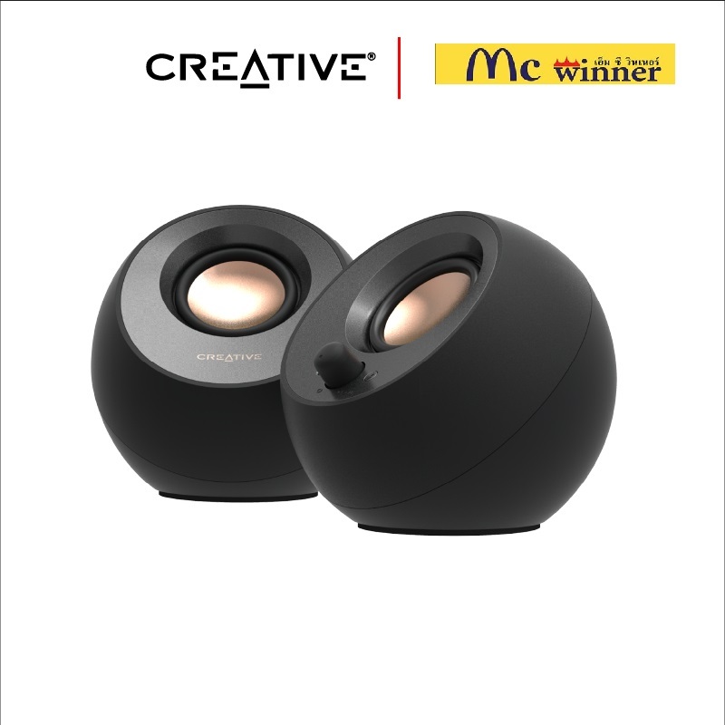 CREATIVE Pebble V3 (Bluetooth 5.0) ลำโพงสไตล์มินิมอล รองรับ USB-C / บูลทูธ -ของแท้รับประกัน 1 ปี