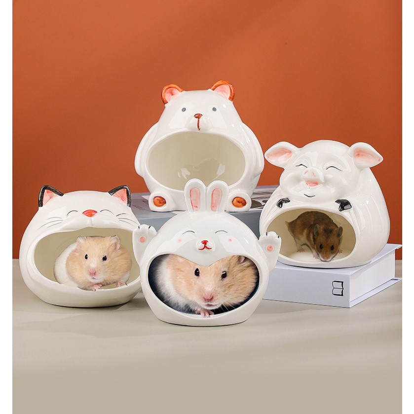 DOD บ้านเซรามิกแฮมเตอร์ บ้านหนูแฮมเตอร์ ของเล่นหนูแฮมเตอร์ ขนาดใหญ่ เย็นสบาย สีสวย พร้อมส่ง