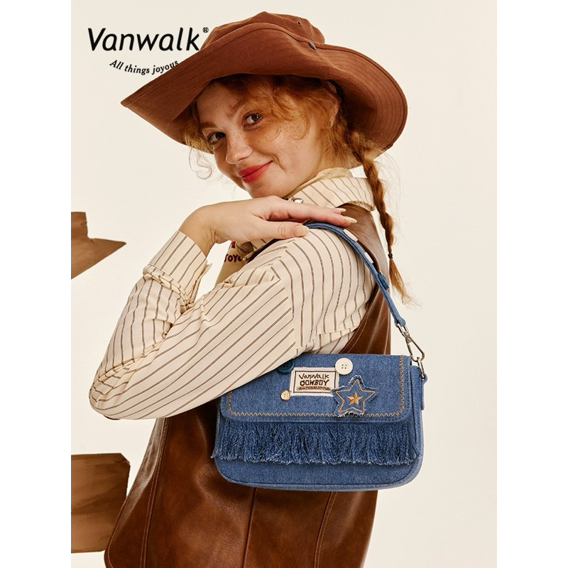 [𝗣𝗥𝗘-𝗢𝗥𝗗𝗘𝗥] 🐄Vanwalk ของแท้💯!!! กระเป๋าสะพายแบบ Sholder bag และแบบ Crossbody