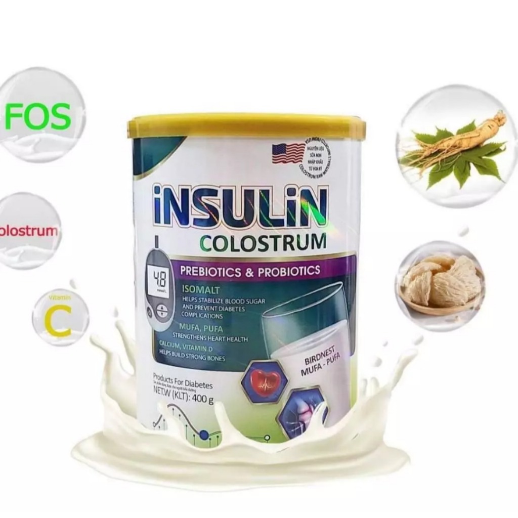 นมลดเบาหวาน INSULIN COLOSTRUM น้ำตาล200 ลดน้ำตาล คุมเบาหวาน ขนาด 800กรัม