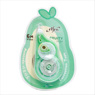 Elfen เทปลบคำผิด รุ่นFruity (ฟรุ๊ตตี้) แบบกดเก็บหัวได้ คละสีส่ง Correction Tape ลิควิดเทป พร้อมส่ง
