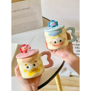 แก้วกาแฟ พร้อมกล่องของขวัญ ลายตัวตลกสวย น่ารัก ราคาดี หลายแบบ เข้าไมโครเวฟได้