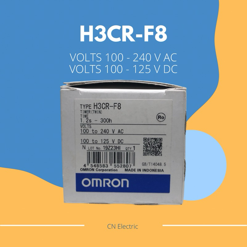 H3CR-F8 100-240vac/100-125vdc “ของแท้“ OMRON TIMER Solid State แบบ Twin Timer OMRON H3CR-F8 OMRON H3
