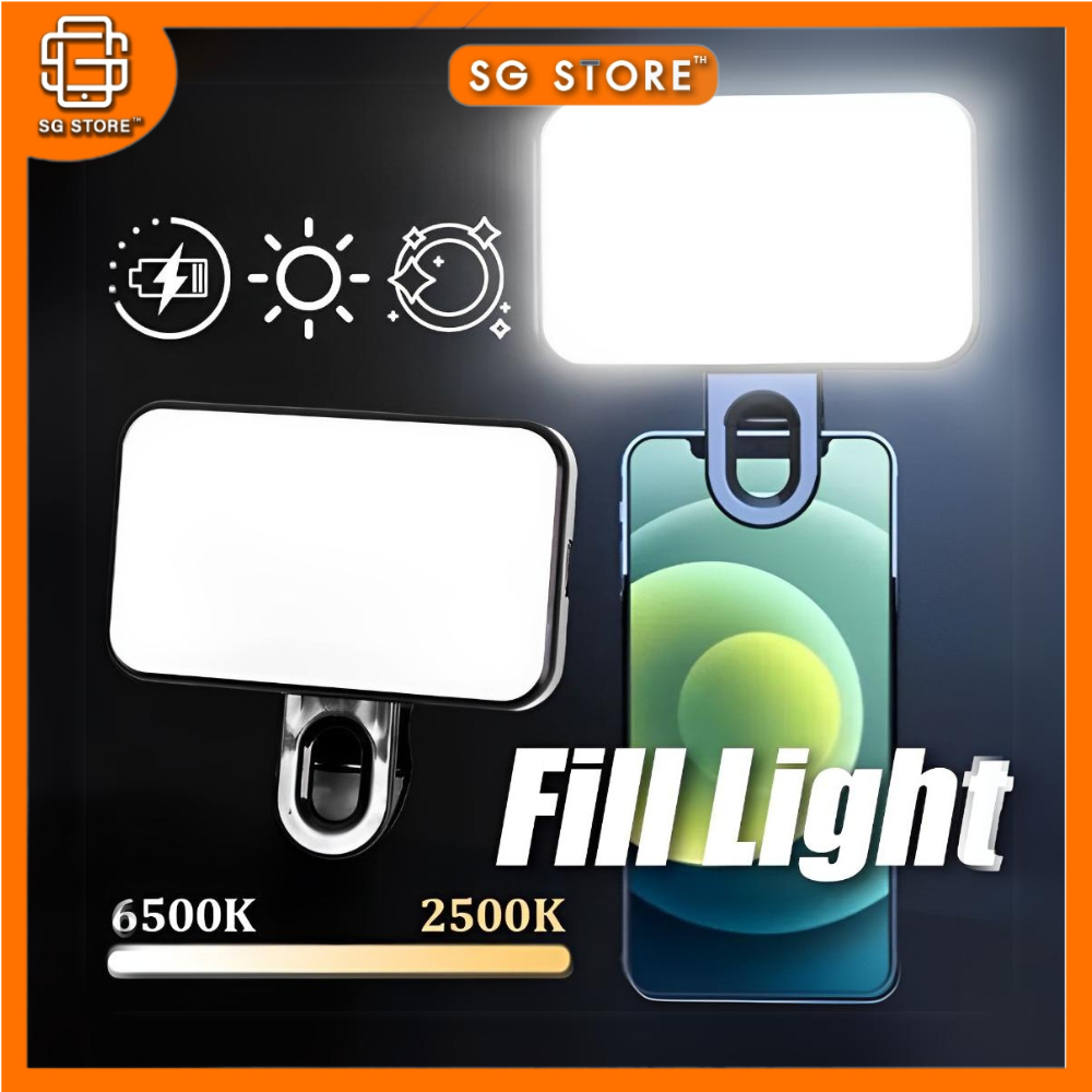 โคมไฟเซลฟี่ ปรับความสว่างได้ 3 โหมด - ไฟเซลฟี่โทรศัพท์ - โคมไฟเติมแสง แบบคลิปหนีบ - สําหรับพีซีแล็ปท็อปกล้อง