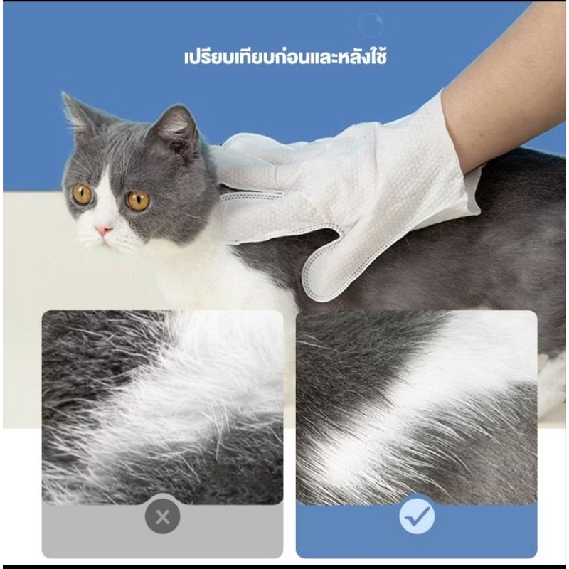 ถุงมืออาบน้ำแมว/ ถุงมืออาบน้ำสุนัข - รูปที่ 6