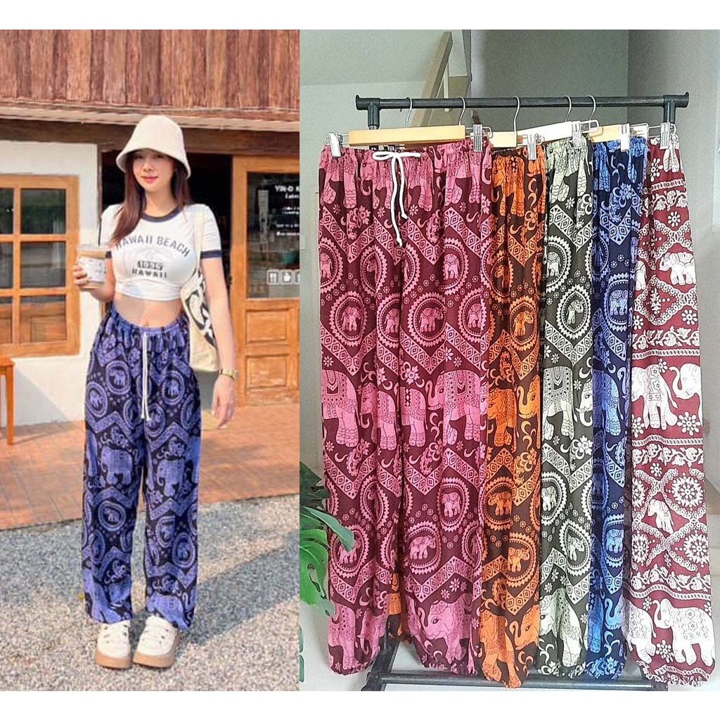 กางเกงช้างลายสุดปัง 5 สี