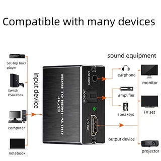 อะแดปเตอร์แยกเสียงสเตอริโอ HDMI TOSLINK SPDIF และอะแดปเตอร์แยกเสียง 3.5มม 4k 2k สําหรับ Ps4 TV DVD