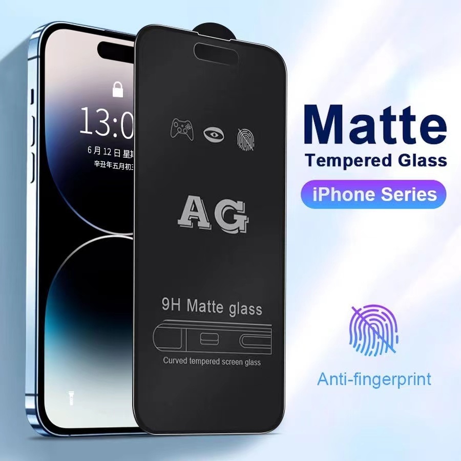 ฟิล์มกันรอยกระจกนิรภัย AG Tempered Glass ฟิล์มกันรอยกระจกนิรภัยสำหรับ iPhone 11/12/13/14/15/16/XR/X/XS
