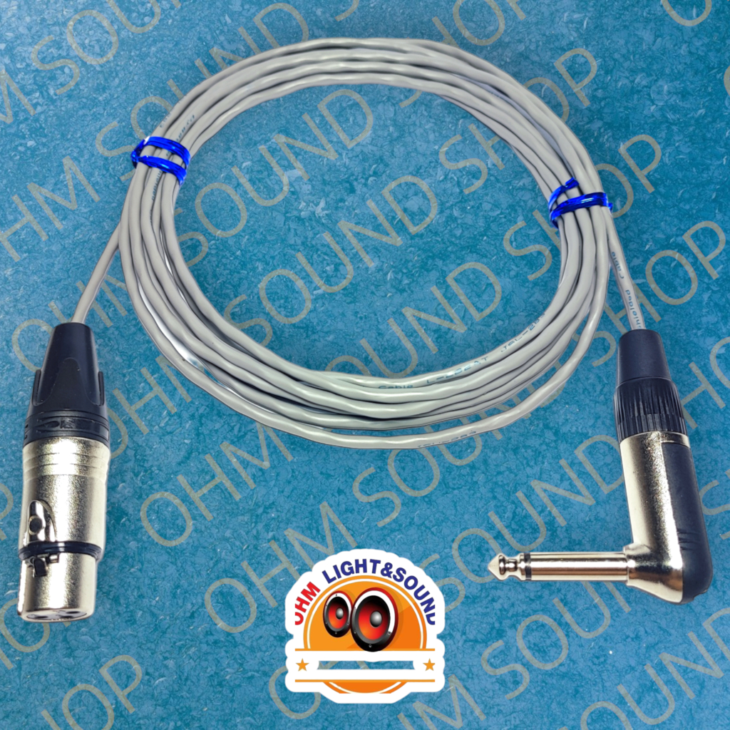 สายสัญญาณ 3.3 mm XLRW to TS6.35งอ สายเครื่องเสียง เครื่องดนตรี  แจ็ค กีต้าร์ สายไมค์ สายเสียง สายต่อ